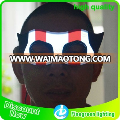 fashionable cosplay EL light mask/ Dance party EL mask, Hallowmas Luminous el mask with 3v 2-AA battery inverter,