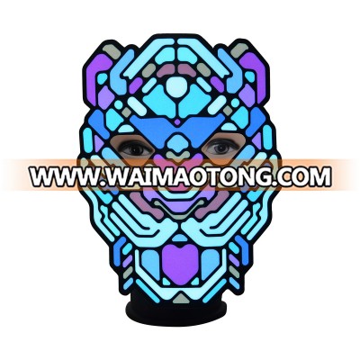 new el rave party mask el panel sound activated rave mask