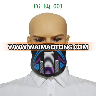 equalizer flashing el mask,sound active equalizer party mask